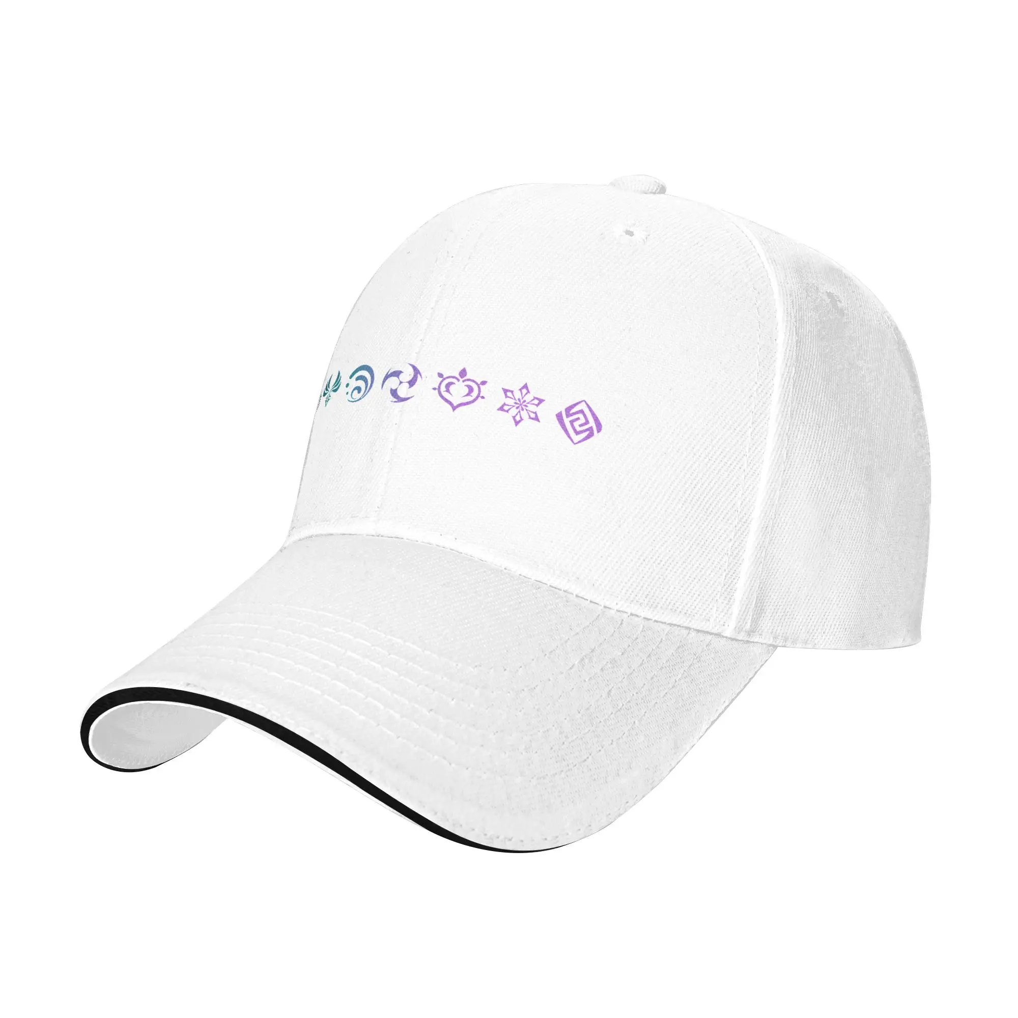 Genshin Impact Elements Classic Baseball Caps Hip Hop Paimon Anime Game Sandwich Hat Men Women Polyester Hats Cap Outdoor