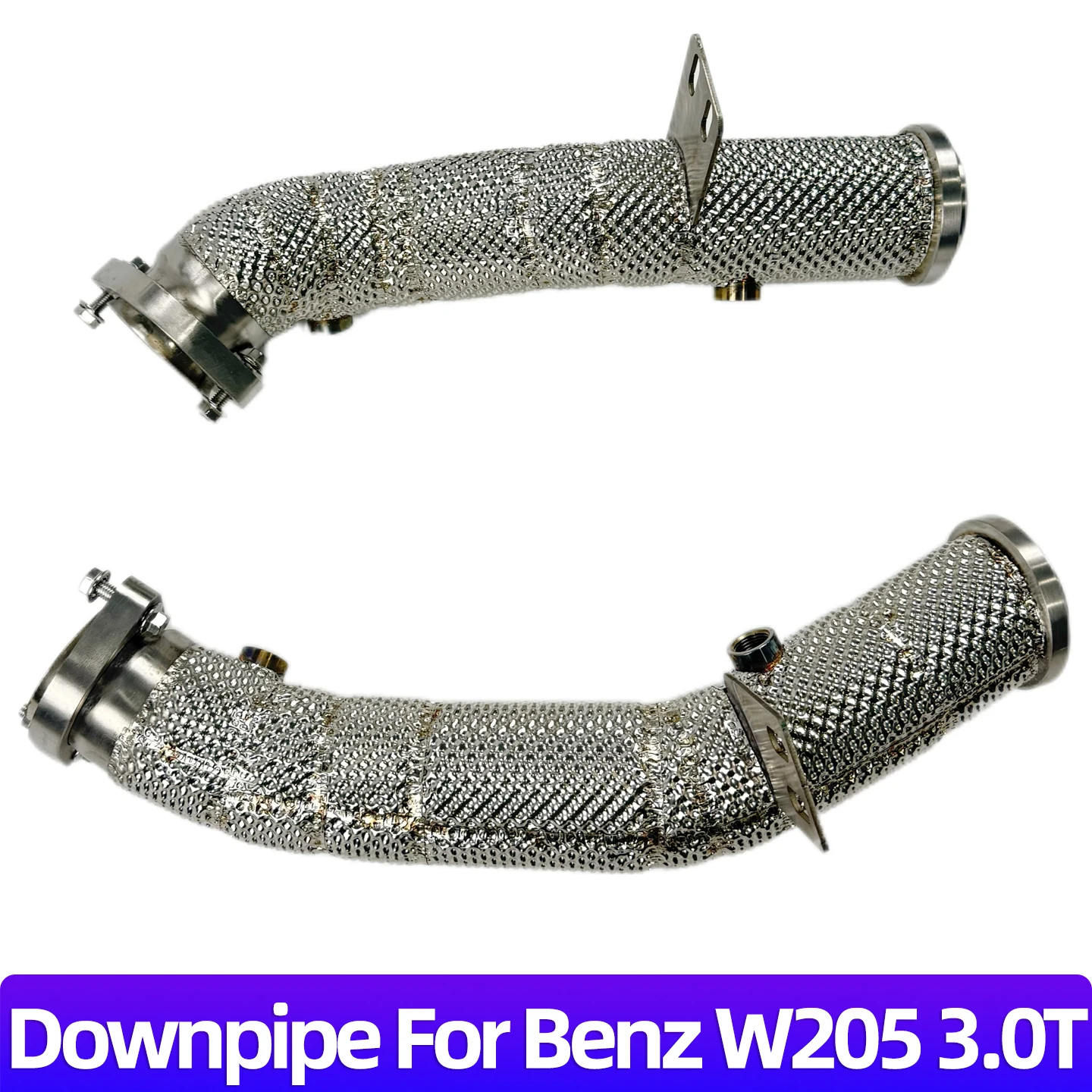 DEX Downpipe for C43 AMG W205 3.0T 2016-2021 304 Stainless Steel 1.5mm Thick Heat Shield High Performance Exhaust 1-Year