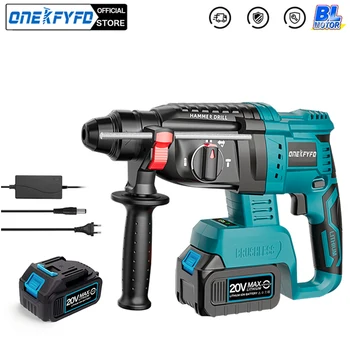 Brushless Impact Hammer Drill Função, Multifuncional, Aço, Concreto, Madeira, Bateria Makita, 21V, 3 em 1, 18V