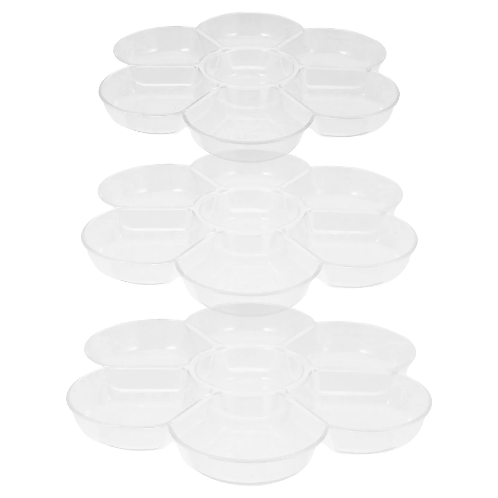 

3 Pcs Transparent Palette Clear Paint Trays Art Student Mixing Plate Plastic Color Oil Painting