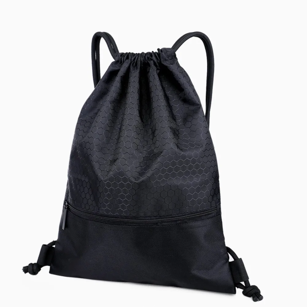 

Waterproof Fitness Drawstring Bag Large Capacity Lightweight Drawstring Backpack Solid Color Commuting Drawstring Pocket Travel