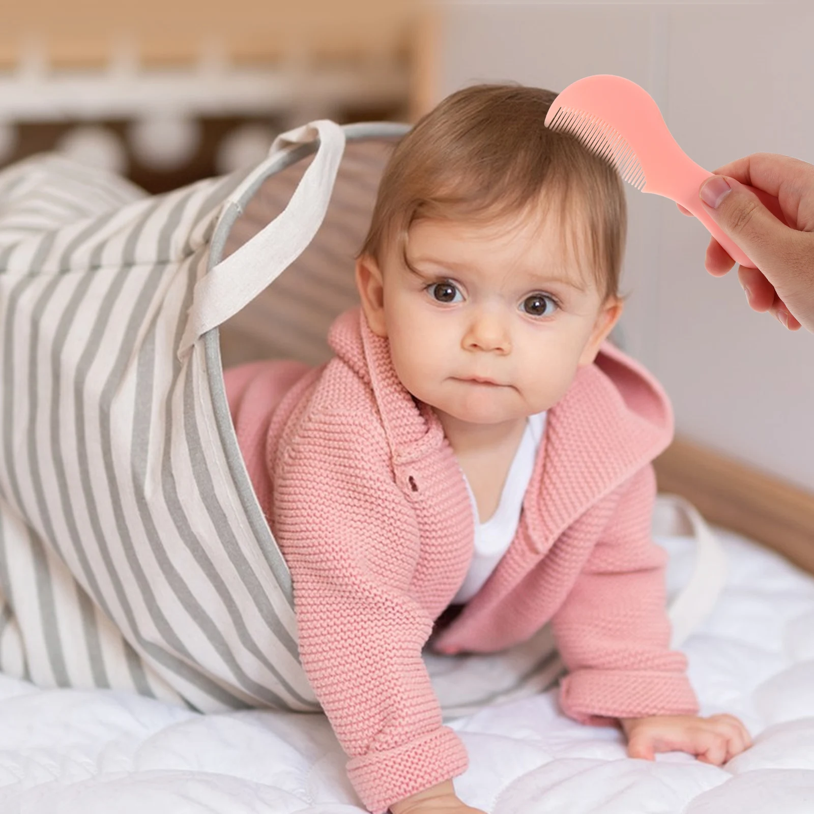 

1 set Baby Brush Comb Set Newborn Infant Hair Care Grooming Kit Dandruff Removal Safe Nylon Material Toddler Hairbrush Wet Hair