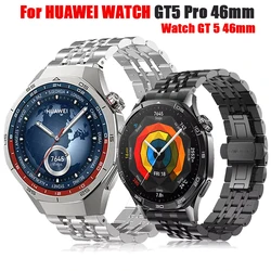 22mm Stainless Steel Watchband For Huawei Watch GT5 Pro 46mm Metal Strap For Huawei Watch GT 5 4 3 2 46mm Smartwatch Wristband