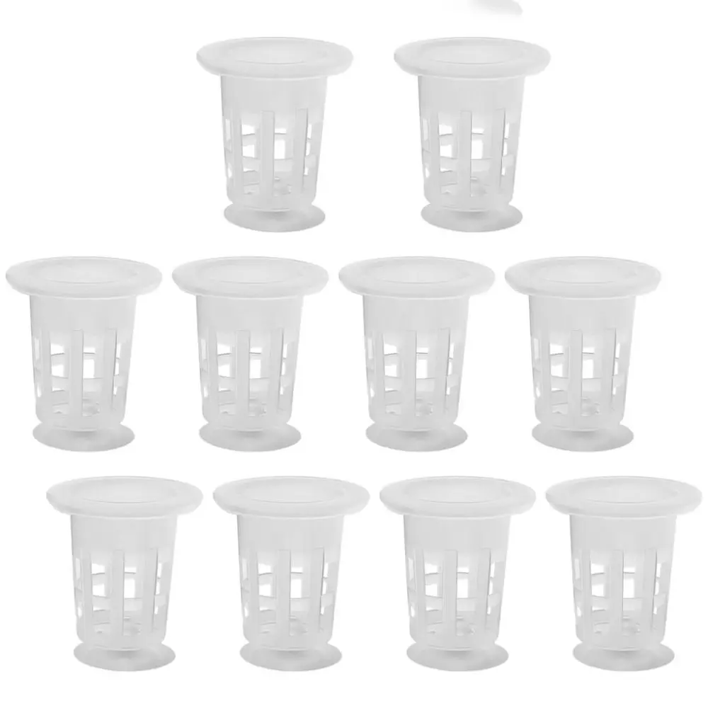 10Pcs Transparent Plant Hydroponic Pot Plastic with Suction Base Water Grass Growth Pots Aquarium Planting Cups - view 3