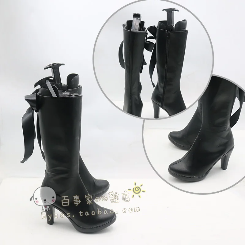 Fate Altria Pendragon Altria Pendragon Alter Saber Cosplay Black Boots Shoes Halloween Carnival Shoes