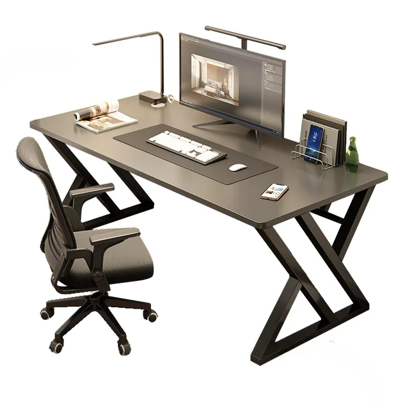 Modern Office Desktop Computer Desk Multifunctional Live Gaming Desk Bedroom Study Office Furniture Iron Computer Desk