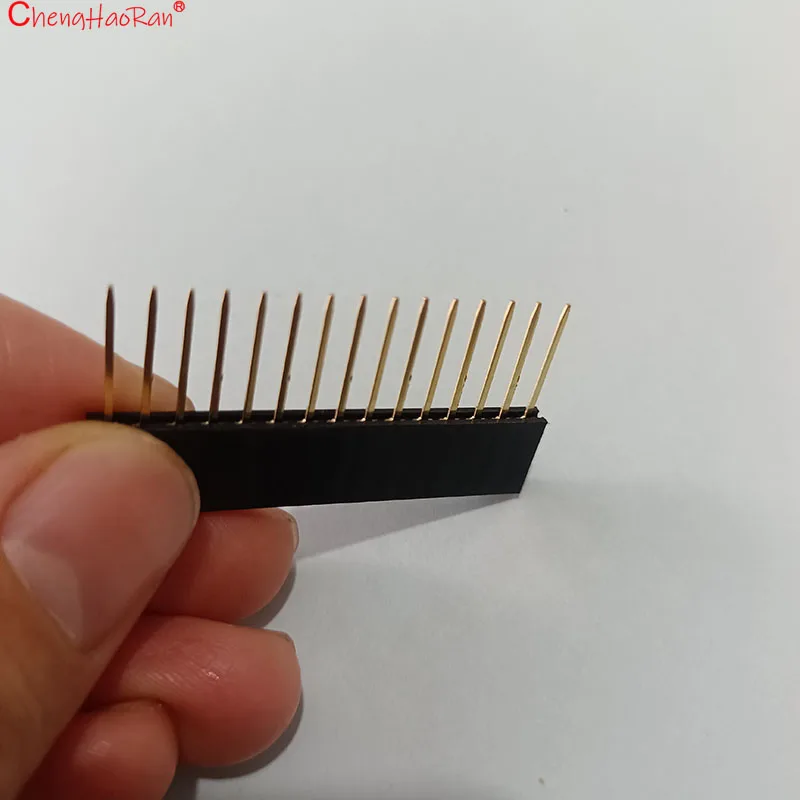   ChengHaoRan 10PCS/Lot Single Row 2.54 Pitch PCB Socket Extended Needle Set 11mm 1 * 2 3 4 6 8 10 15 20 40P Interface