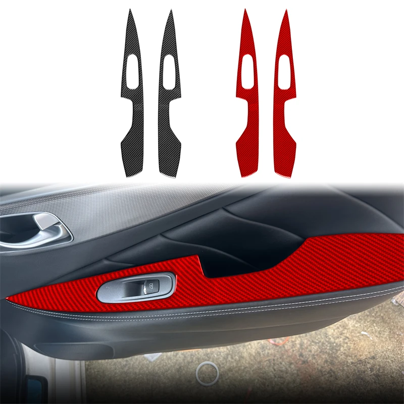 

Автомобильные аксессуары из углеродного волокна, подлокотник задней двери, декоративная модифицированная внутренняя накладка, мягкая наклейка для Infiniti Q50 2014-2020