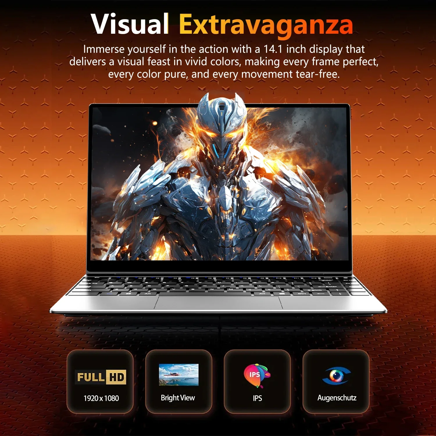 LENO 14.1" Laptop Intel N3700 16GB 1TB 2TB Gaming Computer PC 1920*1080 Windows11 Gamer office Notebook