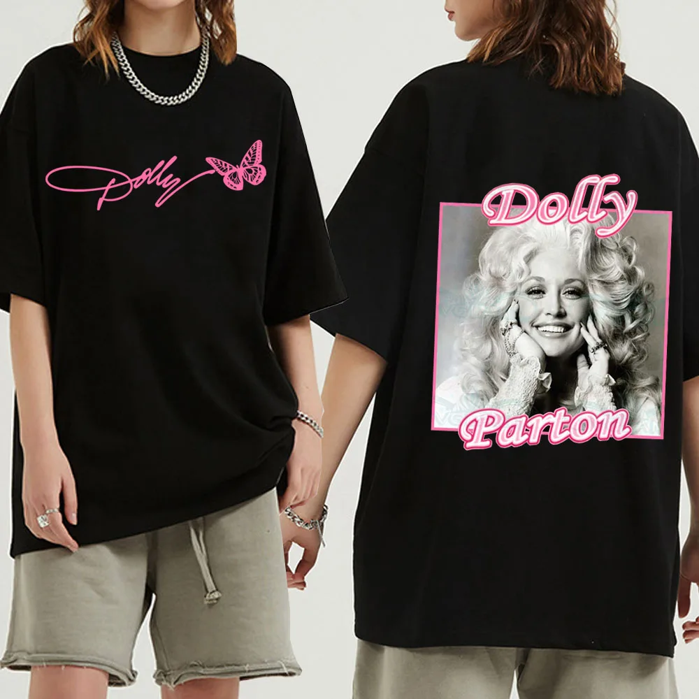 Dolly Parton Country Music T-Shirts Man Woman Harajuku Hip Hop O-Neck Short Sleeve Shirts