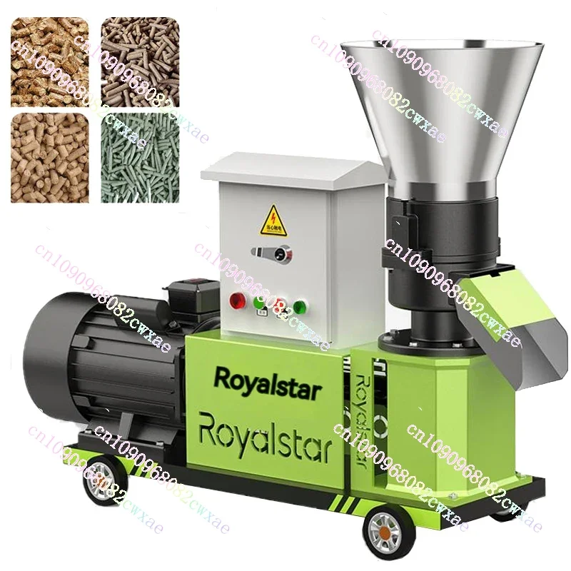 220V/380V 4.5KW-9KW Feed Pellet Machine Biomass Feed Granulator Pelletizer Pellet Press 40-300KG/H Home Animal Feed Ggranulation