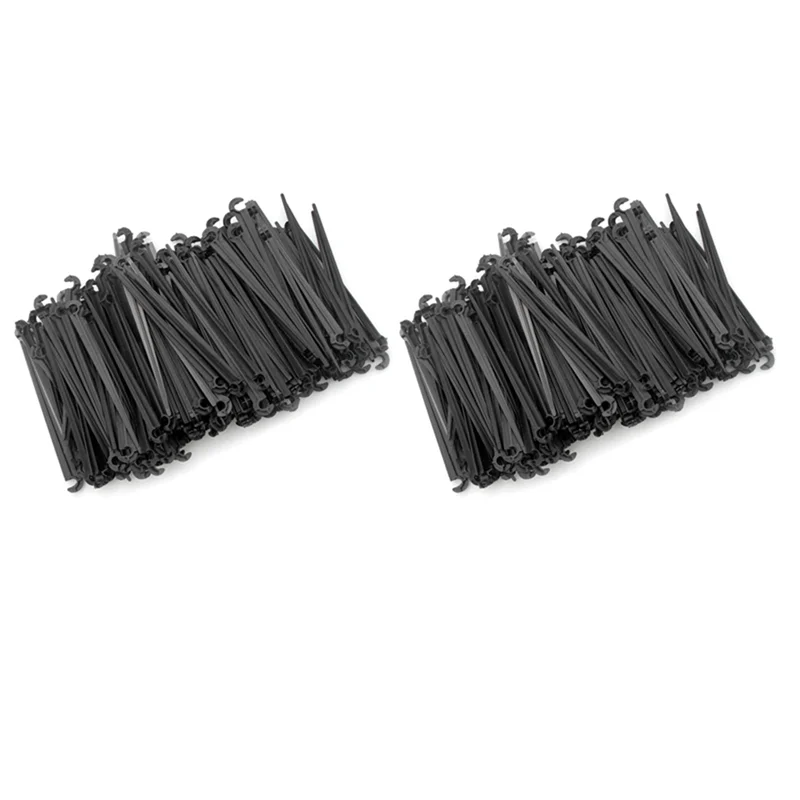 

AB35-Irrigation Drip Support Stakes 1/4 Inch Tubing Hose For Vegetable Gardens Flower Beds Herbs Gardens Black 400 Pack