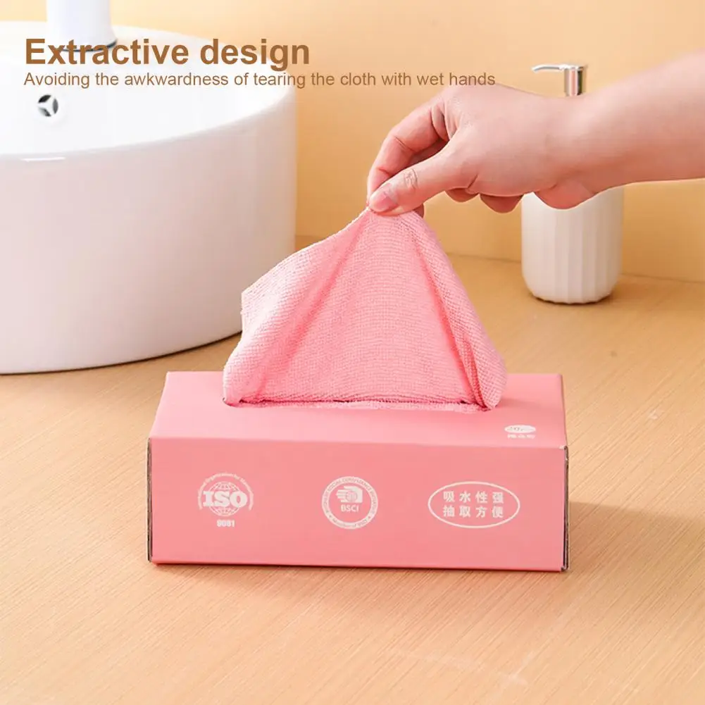 20Pcs/Box Convenient Dish Cloth  Super Absorbent Wrinkle-resistant Cleaning Rag  Counter-top Cloth Wash Towel