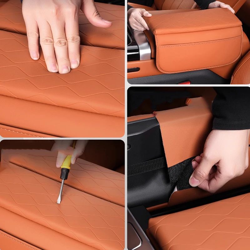 For Jetour G700 2025-2026 Car Armrest Box Heightening Pad Storage Leather Material Protective Pad Interior Accessory