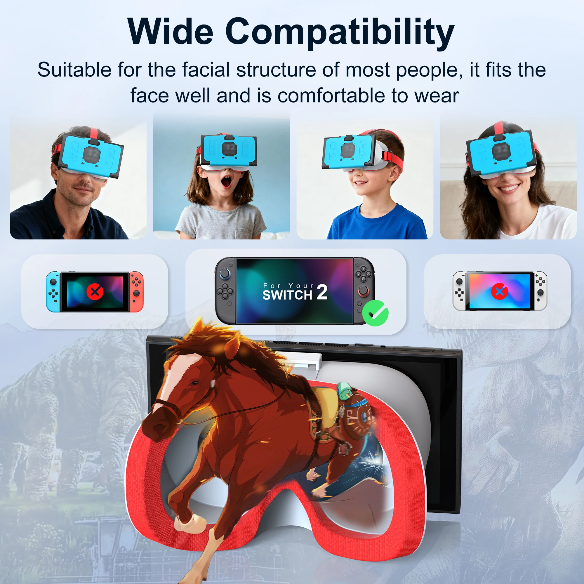 For Nintendo Switch 2 VR Headset HD 3D VR Goggles Enhancing Immersive Gaming Experience with Clear Visuals for Switch 2 Glasses