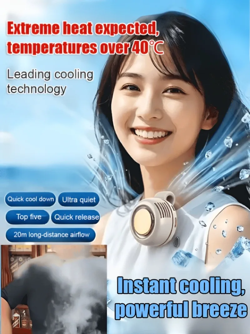 

Clip On Mini Desk Fan Portable USB Rechargeable Quiet Cooling Fan for Outdoor Activities Office Daily Commute Travel