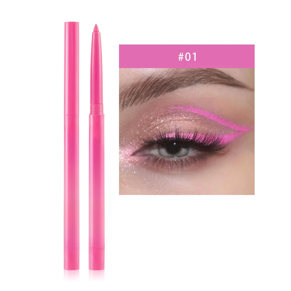 Korean Matte Eyeliner Gel Pencil Easy To Wear Colorful White Yellow Blue Eye Liner Pen Cream Women Eye Makeup Cosmetics