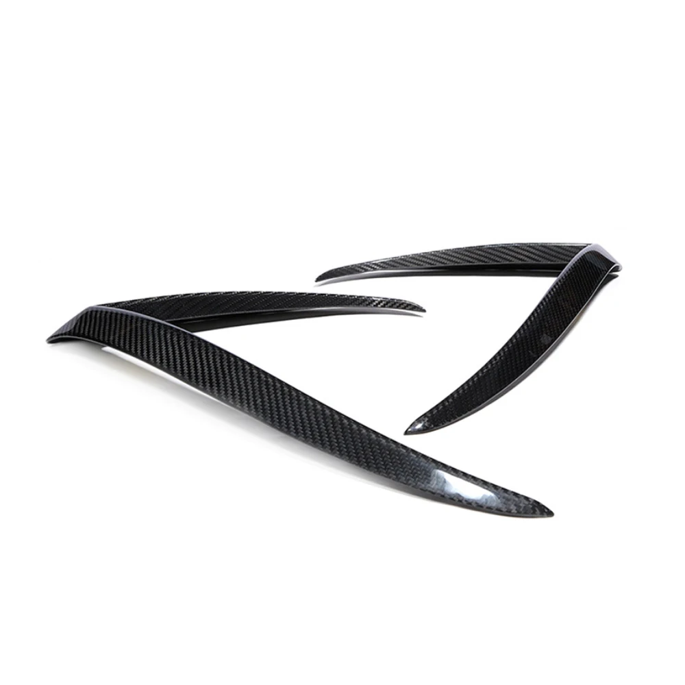 

Dry Carbon Fiber Cover for Teslal Model 3 2019 2020 2021 2022 Car Front Light Bumper Lip Spoiler Splitter Canard Bar Guard Auto