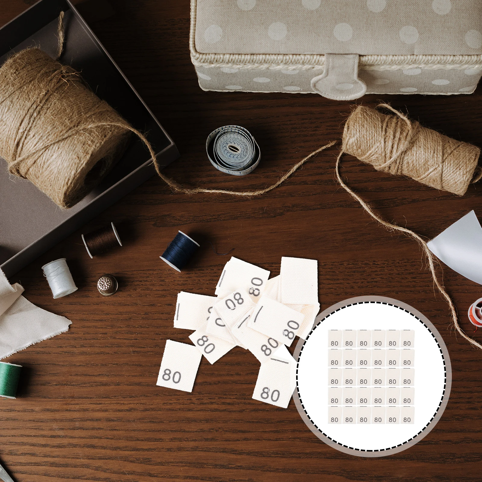 

200pcs Kids Cotton Clothing Size Labels Easy to Sew No Fade Safe for Garment Shop Clothes Accessories