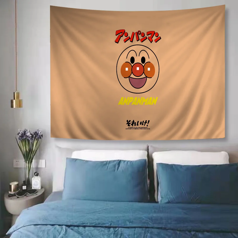 Children A-Anpanman Anime Cartoon Tapestry For Living Room Home Dorm Decor INS Home Decor