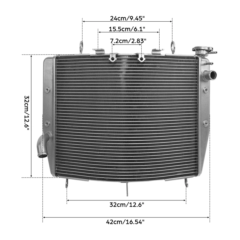 Aluminum Radiator Cooler Fit For Kawasaki Ninja H2 H2R 2015-2025 SX SE 2018-2025