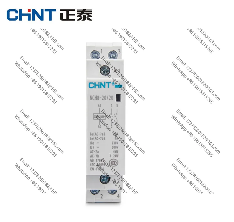 CHINT-Contactor doméstico Modular AC، NCH8-20، 220V، 230V، CA، 20A، 1NO، 1NC، 2NO، 2NC 5 قطع السعر