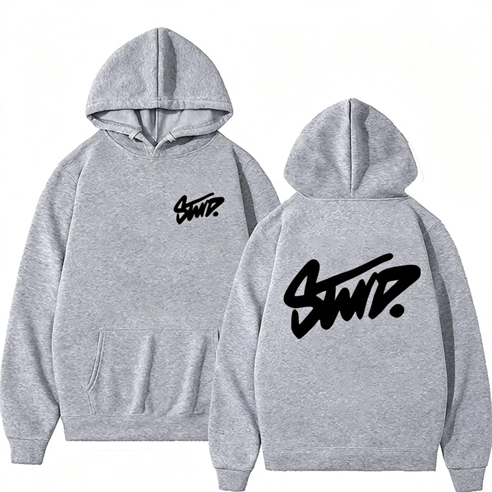 New Men's Hooded Sweatshirt, Casual and Fashionable, Soft and Comfortable, Featuring Letter-Printed Patterns