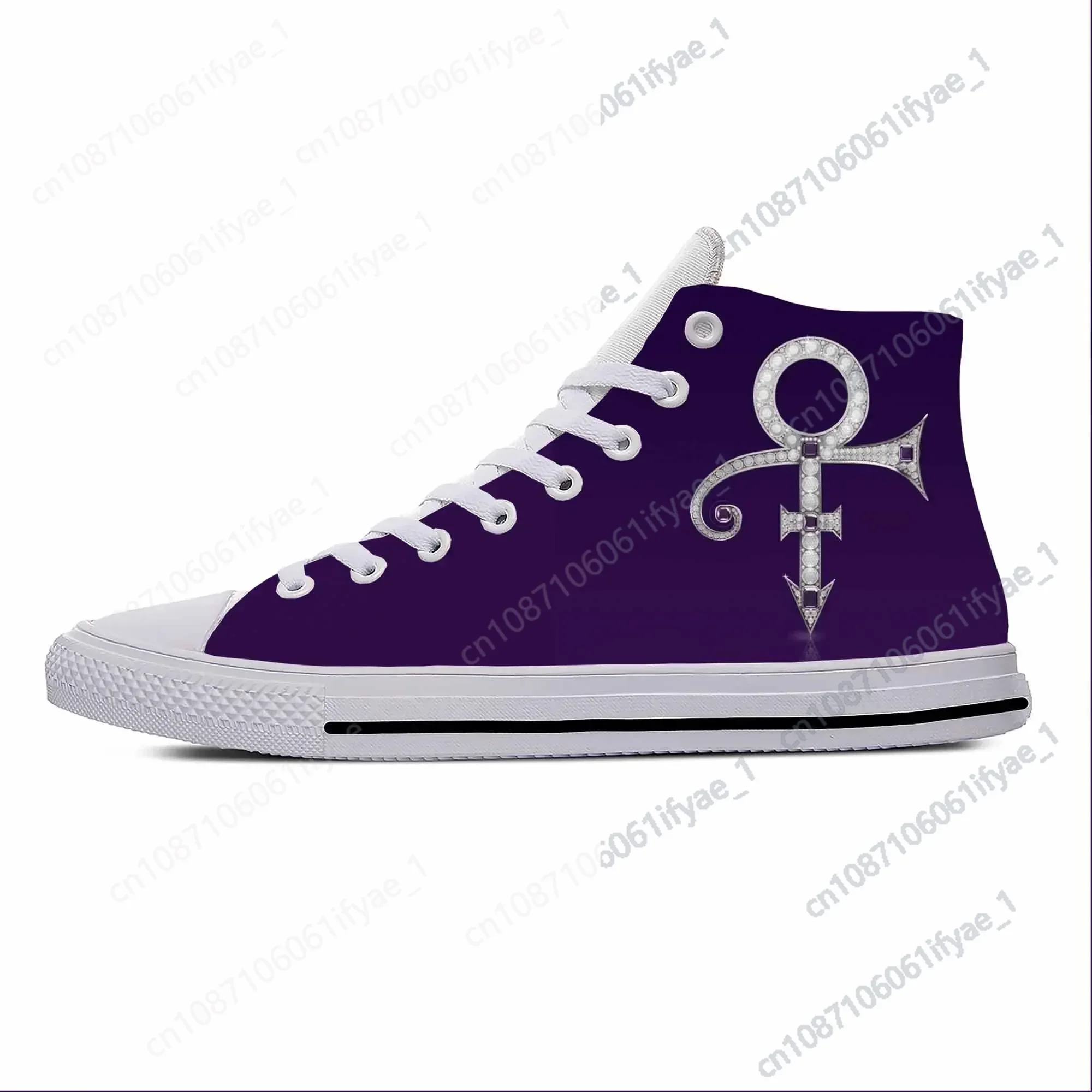 

Hot Cool Singer Prince Symbol Rogers Nelson Purple Rain Casual Cloth Shoes Lightweight Men Women Sneakers High Help Board Shoes