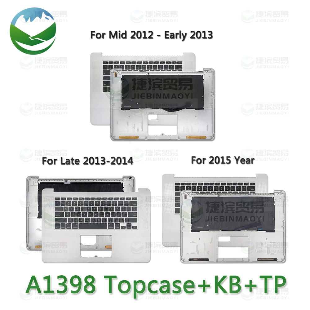 Original A1398 Topcase with US UK English Russian Keyboard for MacBook Pro Retina 15 