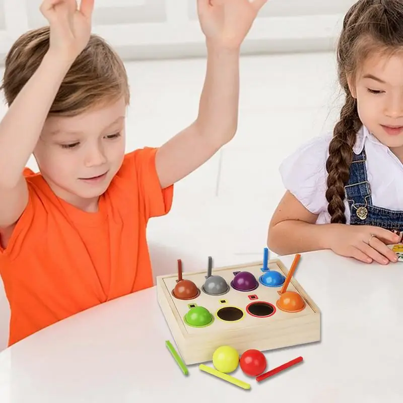 Balle arc-en-ciel assortie pour bébé, jouet en bois Montessori, tri des couleurs, jeu sensoriel cognitif, entraînement de la motricité Fine, jouets éducatifs précoces