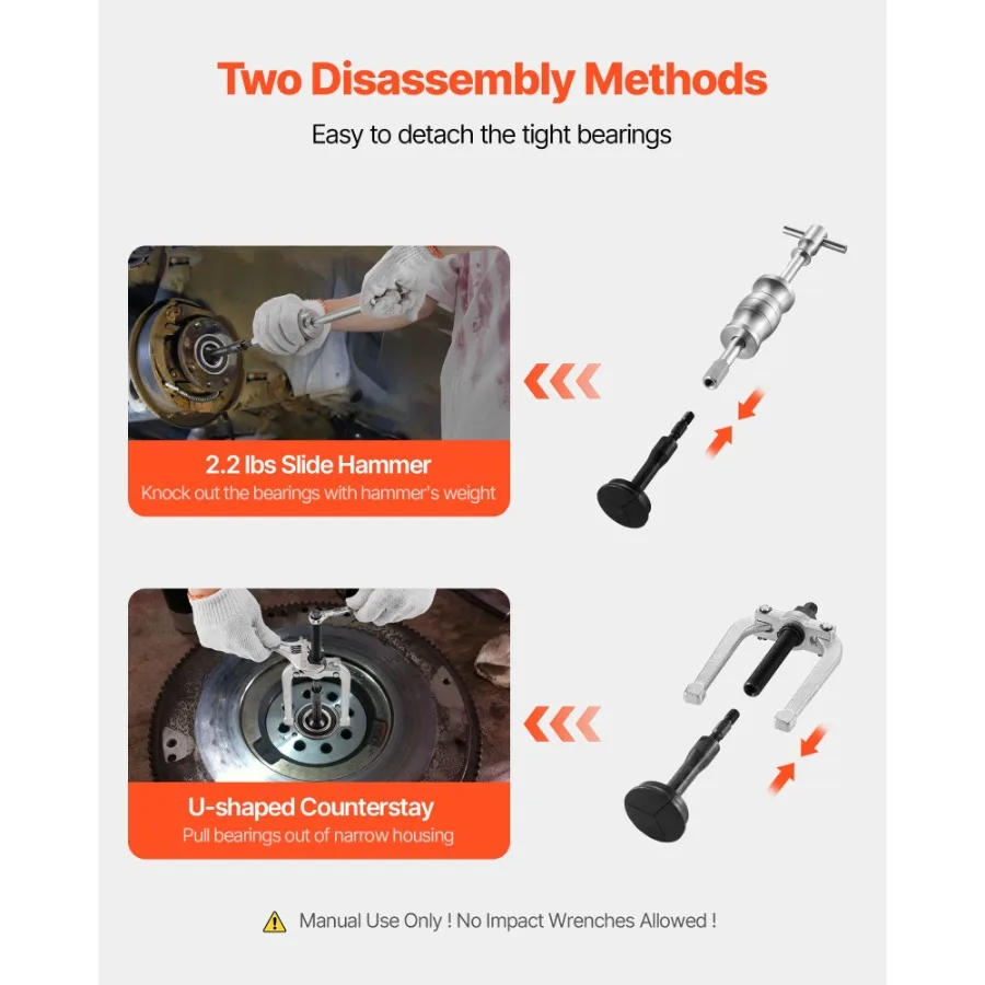 16 قطعة تحمل ثقب أعمى مجتذب مزيل النازع الداخلي مطرقة الشريحة