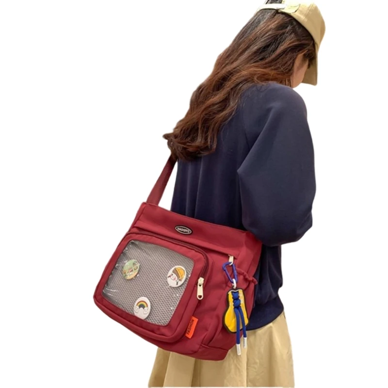 حقيبة Ita Bag Crossbody ذات سعة كبيرة، حقيبة كتف على الطراز الياباني للنساء والفتيات المراهقات