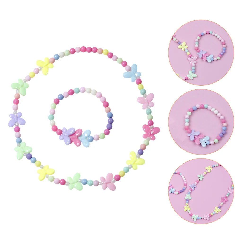 Children's Accessories Cartoon Jewelry Toddler Necklaces for Girls 2 Years Old Princess Bracelet Acrylic Little Attractive Kids