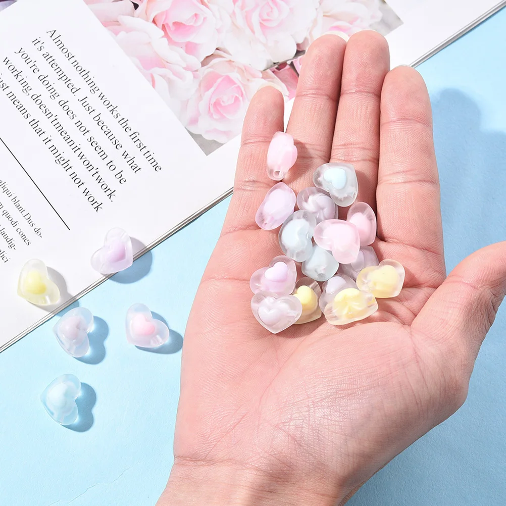 

Acrylic Bead Accessories Assorted Fun for Bracelets Clear Beads Lovely Shape DIY Crafts