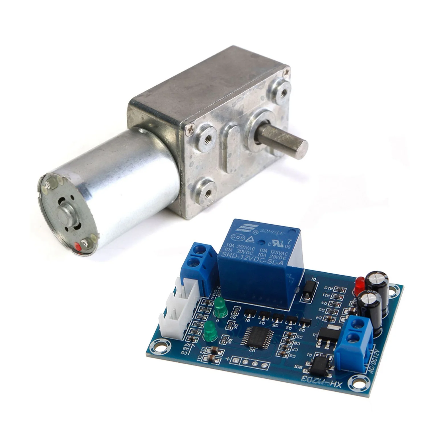 

ABVO-GW370 12 В, 6 об/мин, реверсивный двигатель с червячным редуктором и полностью автоматический модуль переключателя насоса контроллера уровня воды Xh-M203