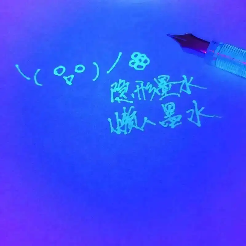 500ml Large Bottle Invisible  Fluorescent  Non Carbon Water Based  Ink Glass Dip Fountain Pen Ink  Smooth Writing Ink