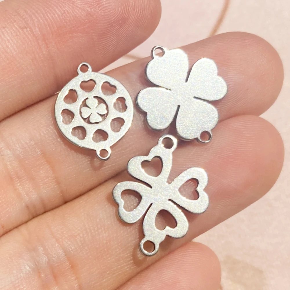 3KInds Good Lucky Clovers 30PCS/Lot Four Leaves Clover Charms Pendant Fit Earring Bracelet Diy Making Wholesale