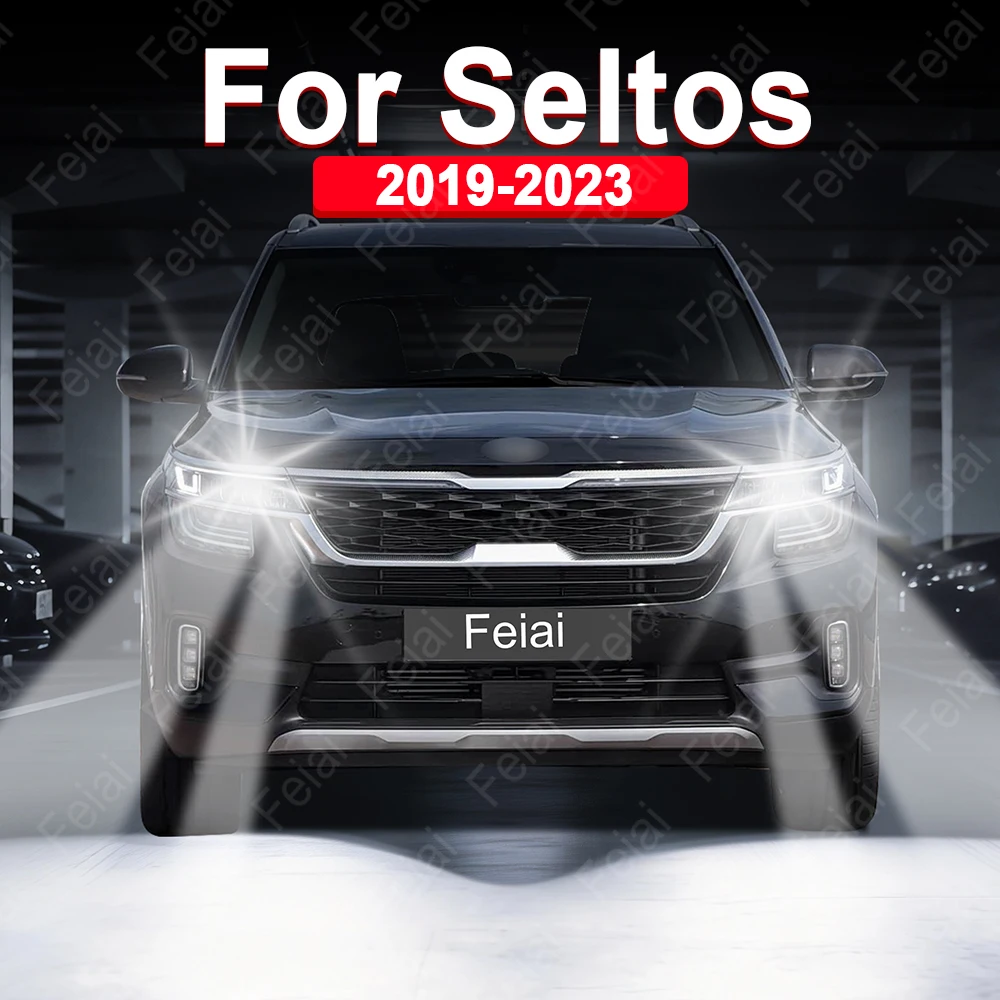 

Светодиодные лампы для фар Kia Seltos 2019-2023, аксессуары, сверхъяркие светодиодные автомобильные фары, 2 шт.