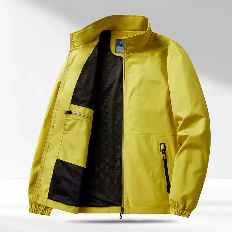 Spring and Autumn New Trend Solid Color American Sport Windproof Workwear Jacket Men's Casual Loose Oversized Coat M-4XL