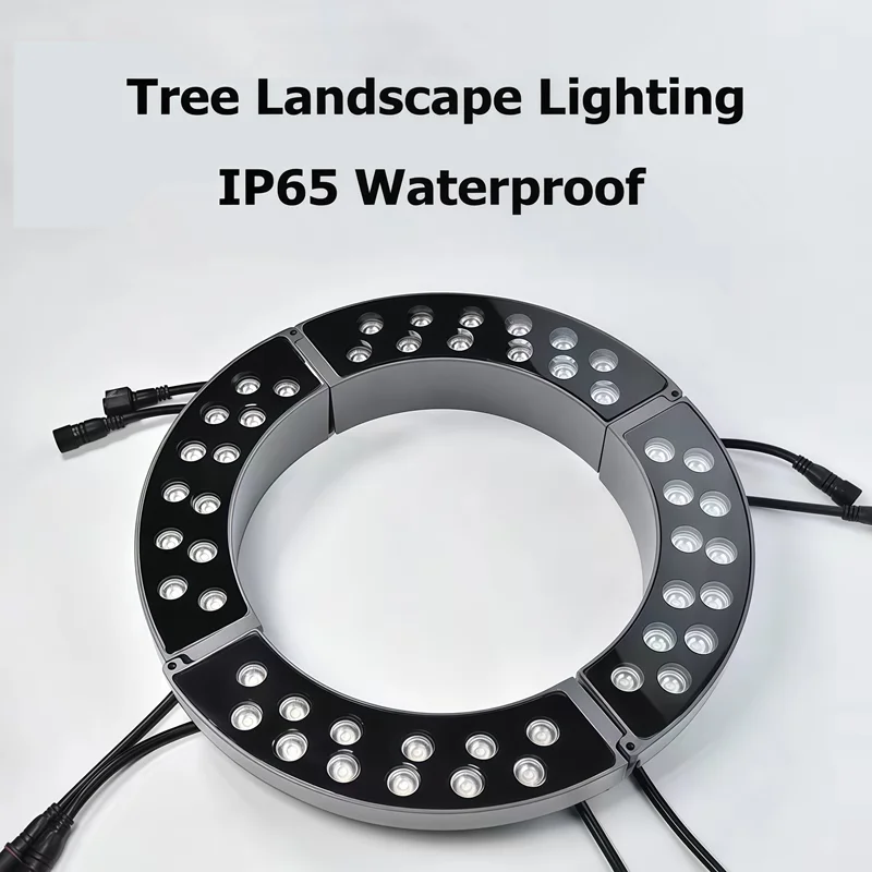48W LED Tree Hugger Lights Patio Villa Night Landscape Yard Tree Lighting RGB with Remote Control IP65 Waterproof Gazebo Lamp