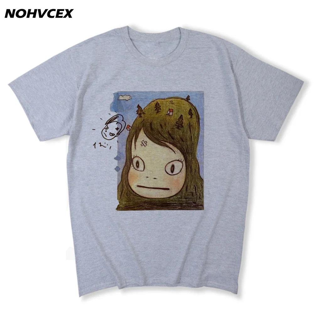 Yoshitomo Nara Painting T Shirt 100% Pure Cotton Yoshitomo Nara  Art Creative Trending Vintage Cool Gift