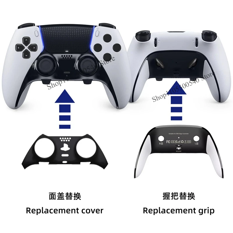 Für PS5 DSE Controller Rückabdeckung für PS5 Dualsense Edge Controller Rückgehäuse Anti-Schweiß Anti-Rutsch DIY Reparaturzubehör