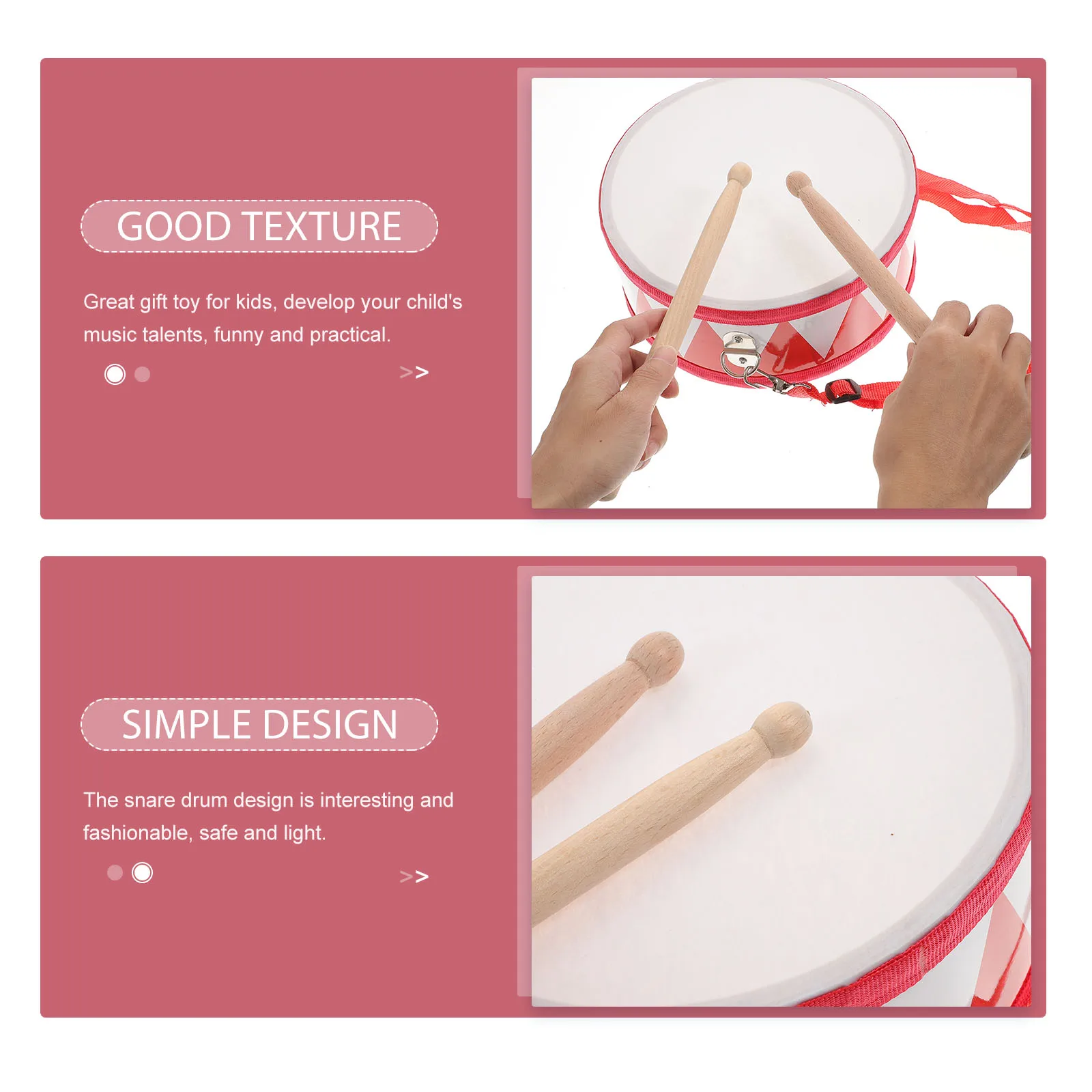 

1 set Montessori Snare Drum Teaching Aids Kids Music Toys Adjustable Toddler Instruments Baby Percussion Musical Toys Set