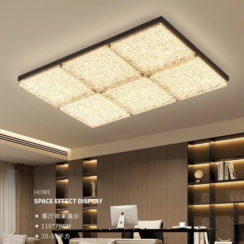 Italian Minimalist Square Home Ceiling Lamps Living Room Main Led Light Fixture Eye Protection Luxury High Grade Room Decoration