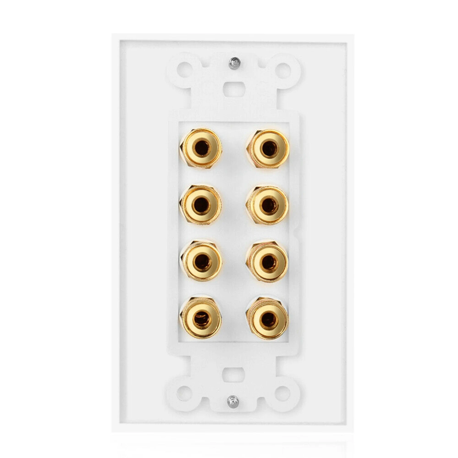 PHILE-2 Pcs Speaker Wall Plate Home Theater Wall Plate Audio Panel 8 Posts For 4 Speakers & 4 Posts For 2 Speakers
