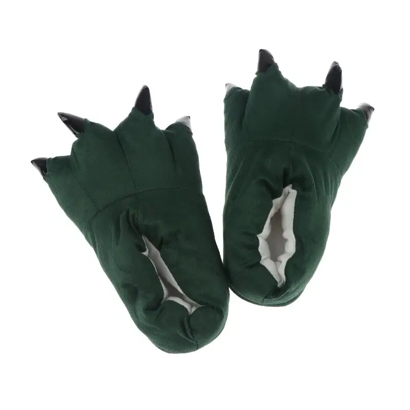 Winter Warm Soft Indoor Plush Slippers Women Men Funny Dinosaur Claw Paw Christmas Home Shoes Random Lining - view 6