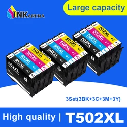 Full Ink 502XL 502 Refilled Ink Cartridge with Chip for Epson XP-5100 XP-5105 WF-2865 WF-2860 WF2880 2885 Printer