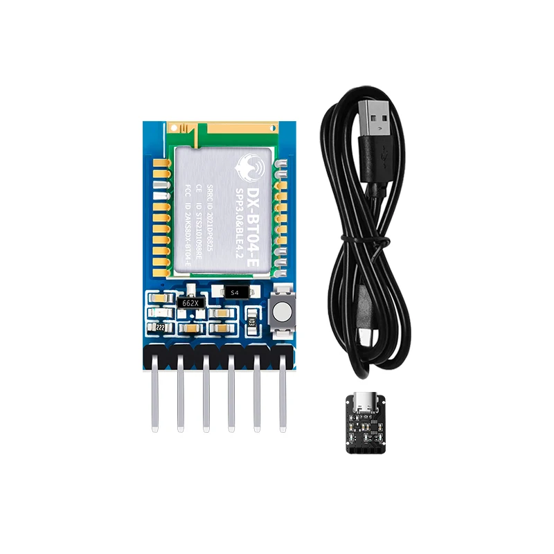 Kit de zócalo desarrollador de DX-BT08-E SPP3.0 + BLE 4,2 modo Bluetooth dual puerto serie Uart en comando módulo Bluetooth de uso directo