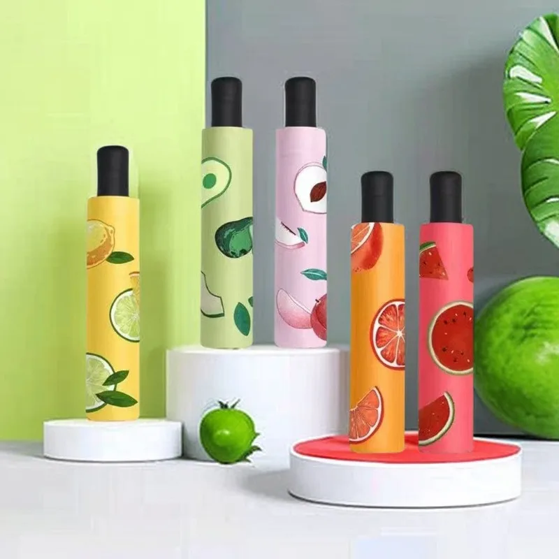 Portable small fresh full-automatic vinyl dual-purpose umbrella for sun protection, ultraviolet protection and rain protection.
