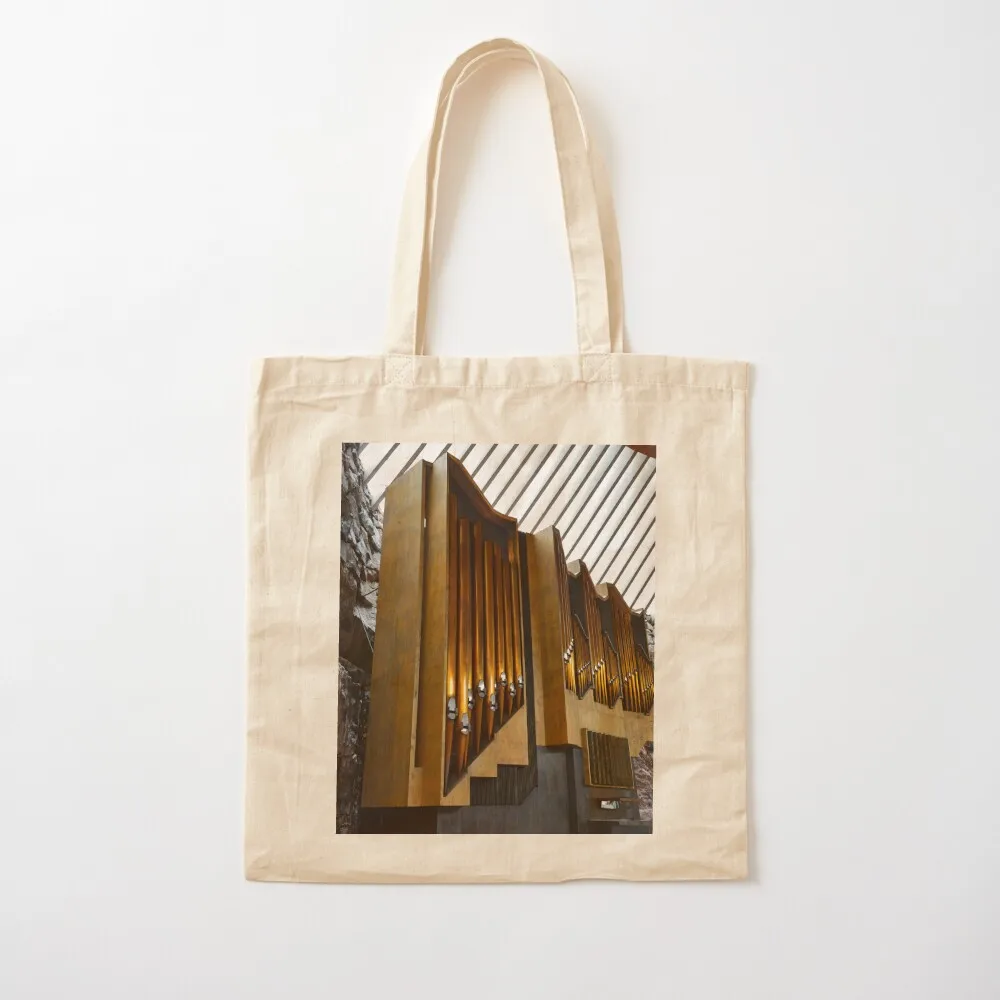 Helsinki, Finland, Rock Church Organ Tote Bag Fabric bag Women's handbag Canvas Tote Bag